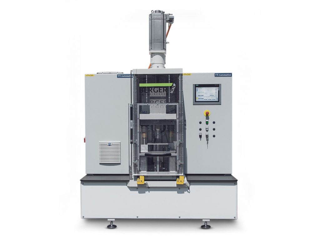 Deep drawing press for laboratory